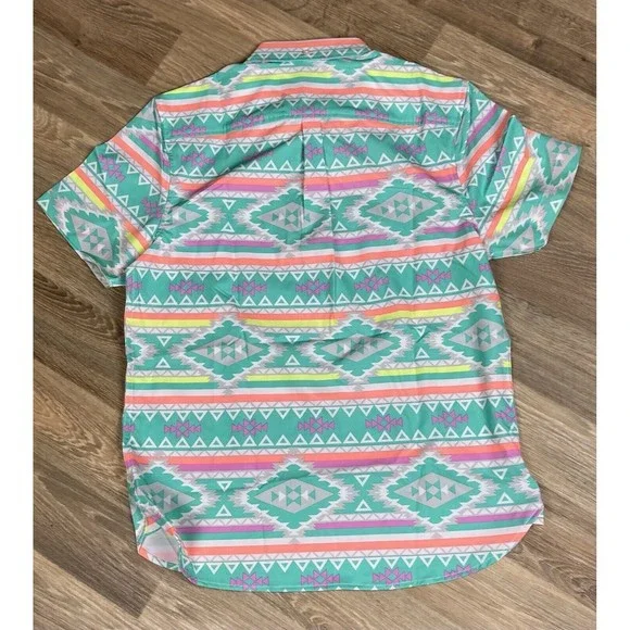 NEW Chubbies The En Fuegos Short Sleeve Poplin Button Down Shirt Men’s Small - Picture 4 of 5